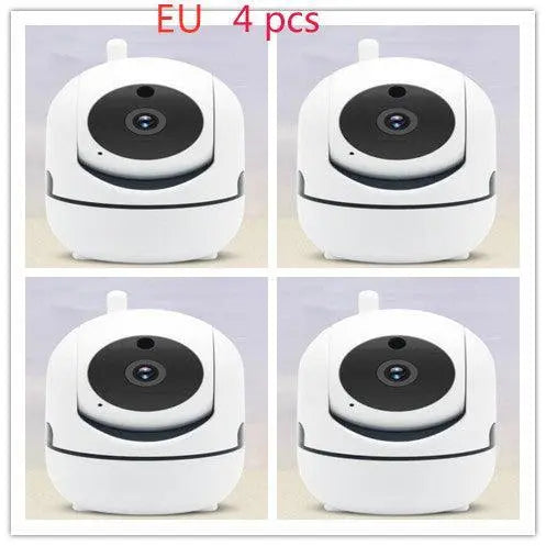 A home security camera with auto-tracking capabilities
