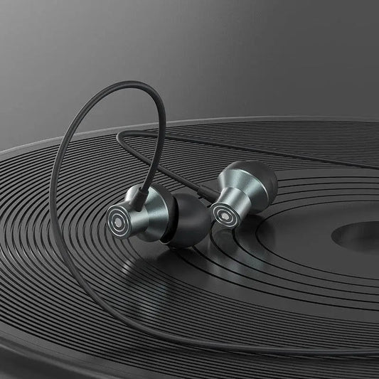 Classic wired headphones for high-quality audio and comfort, perfect for everyday listening, available at High Tech Trends.

